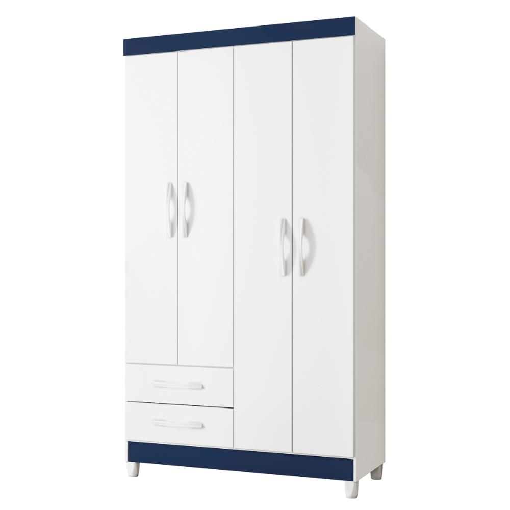Guarda Roupa 4 Portas Valentina Azul