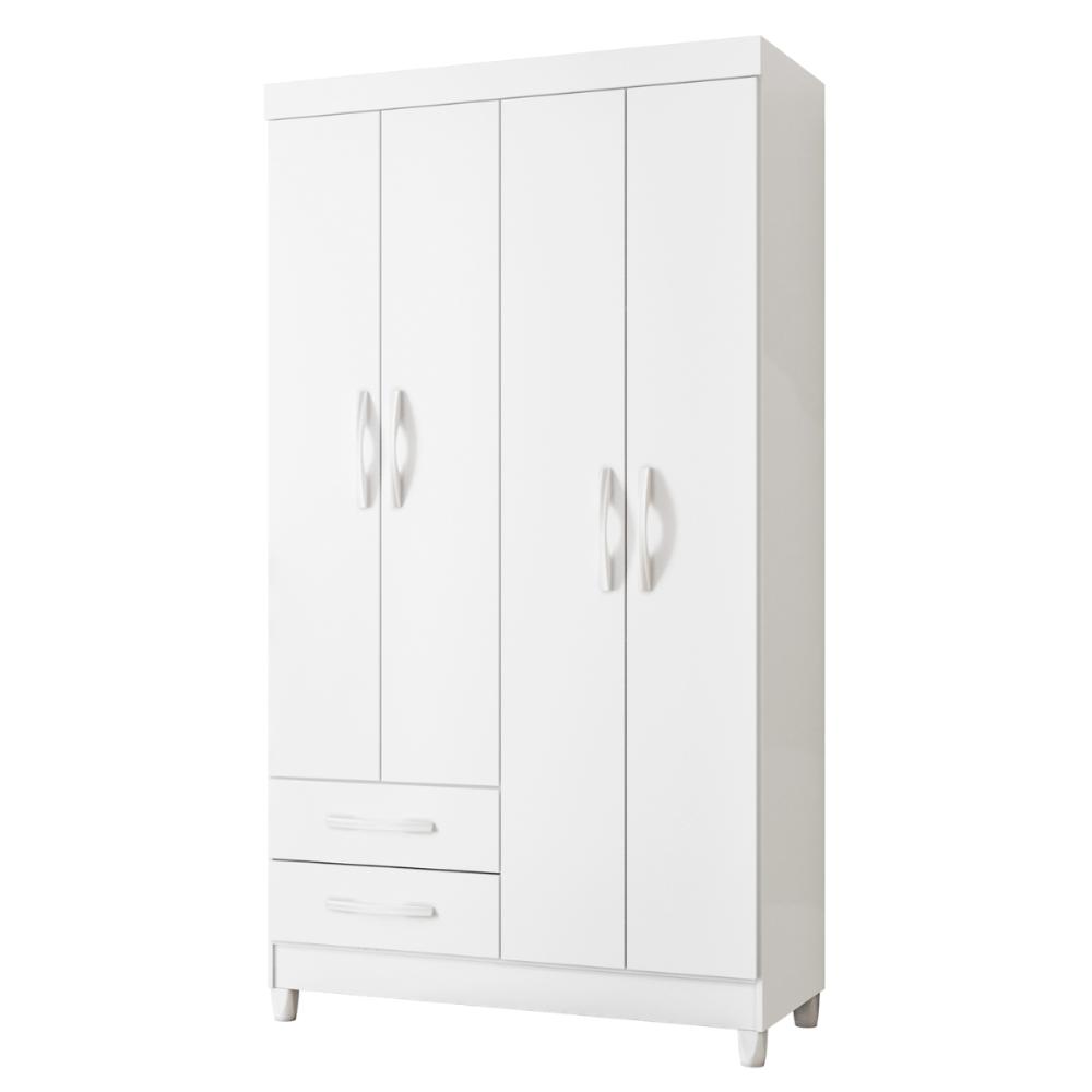 Guarda Roupa 4 Portas Valentina Branco