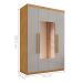 Guarda Roupa 4 Portas com Espelho Carimã Naturalle Off White