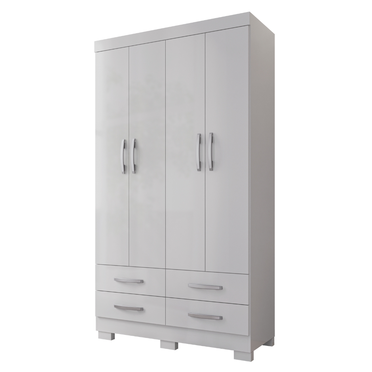 Guarda Roupa 4 Portas e 4 Gavetas Deventer Branco