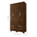 Guarda Roupa 4 Portas e 4 Gavetas Deventer Malbec 