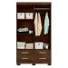 Guarda Roupa 4 Portas e 4 Gavetas Deventer Malbec 