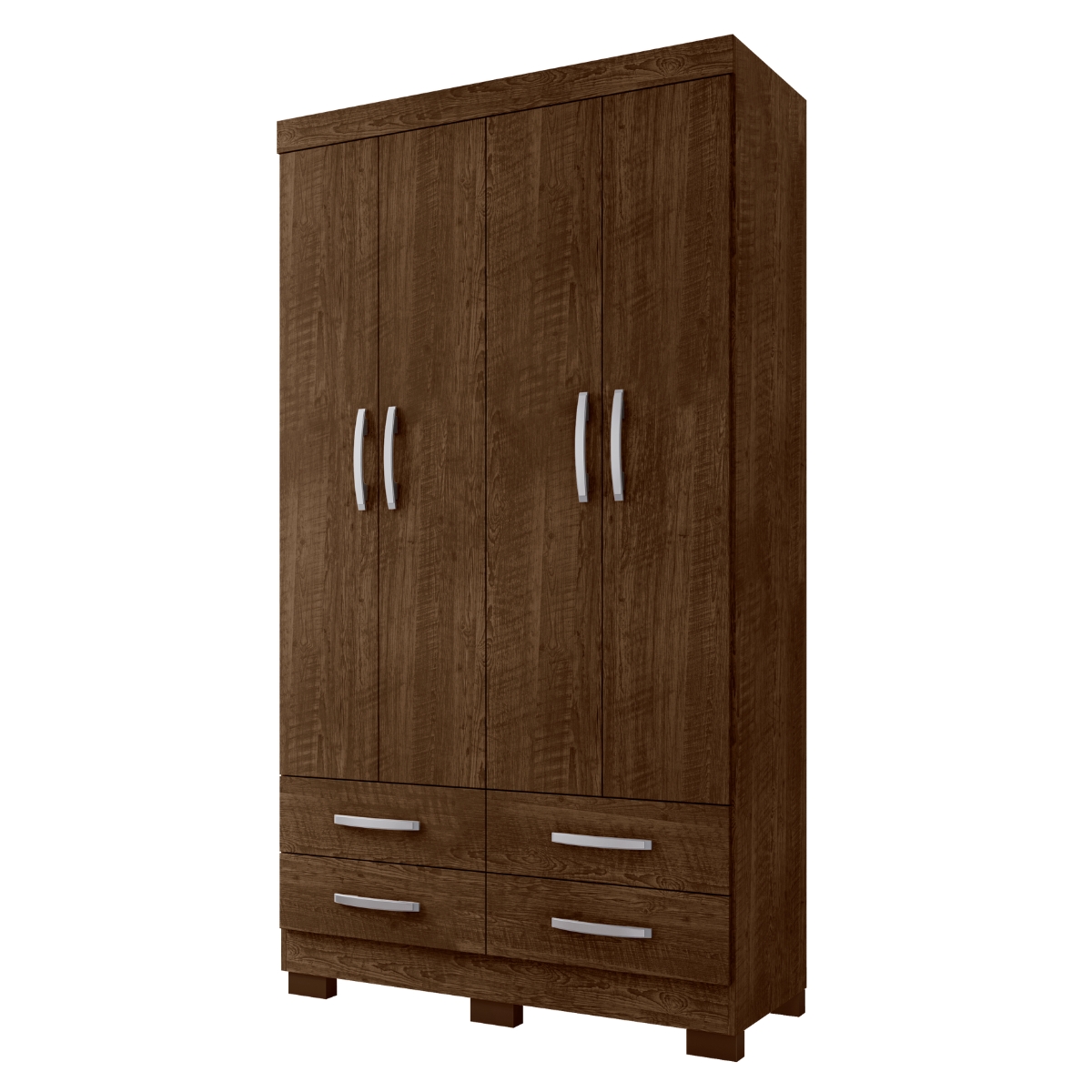 Guarda Roupa 4 Portas e 4 Gavetas Deventer Malbec 