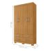 Guarda Roupa 4 Portas e 4 Gavetas Deventer Naturalle