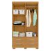 Guarda Roupa 4 Portas e 4 Gavetas Deventer Naturalle