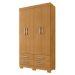 Guarda Roupa 4 Portas e 4 Gavetas Deventer Naturalle