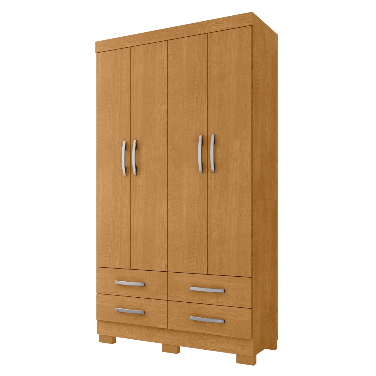 Guarda Roupa 4 Portas e 4 Gavetas Deventer Naturalle