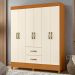Guarda Roupa 6 Portas Cancun Cinamomo Off White