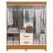 Guarda Roupa 6 Portas Cancun Com Espelho Cinamomo Off White