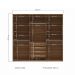 Guarda Roupa 6 Portas Espelho Israel Jatoba 