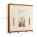 Guarda Roupa 6 Portas Espelho Mendes Cinamomo Off White