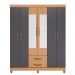 Guarda Roupa 6 Portas Margarida Freijo Titanium