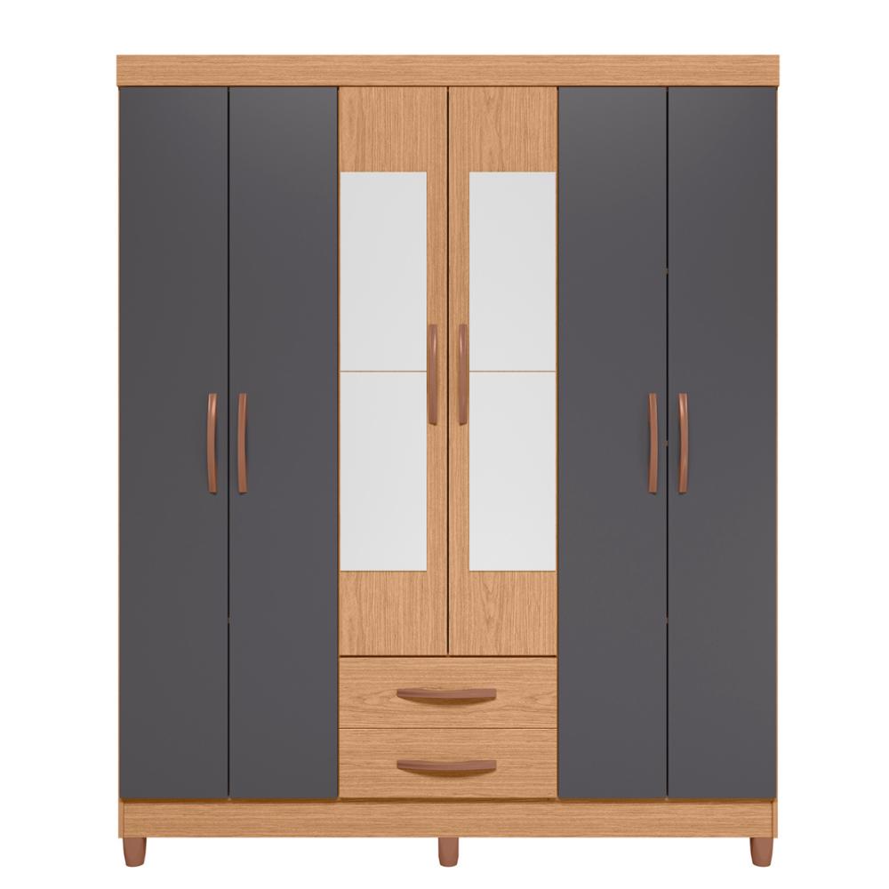 Guarda Roupa 6 Portas Margarida Freijo Titanium