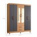 Guarda Roupa 6 Portas Margarida Freijo Titanium