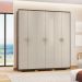 Guarda Roupa 6 Portas Uruguai Imbuia Fendi