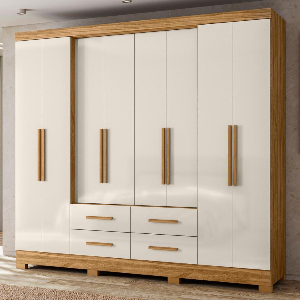 Guarda Roupa 8 Portas Chicago Freijo Off White