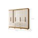 Guarda Roupa 8 Portas Com Espelho Chicago Freijo Off White