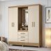 Guarda Roupa Capelinha Paris 4 Portas Amendola Off White