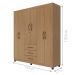 Guarda Roupa Casal 6 Portas Antônio Nature  