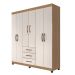 Guarda Roupa Casal 6 Portas Antônio Nature Off White  