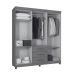 Guarda Roupa Casal 6 Portas Antônio Nature Off White  