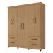 Guarda Roupa Casal 6 Portas Fernandópolis Nature