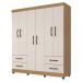 Guarda Roupa Casal 6 Portas Fernandópolis Nature Off White