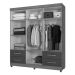 Guarda Roupa Casal 6 Portas Fernandópolis Nature Off White