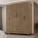 Guarda Roupa Casal com 6 Portas Guararapes Carvalho Oak