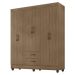 Guarda Roupa Casal com 6 Portas Guararapes Carvalho Oak