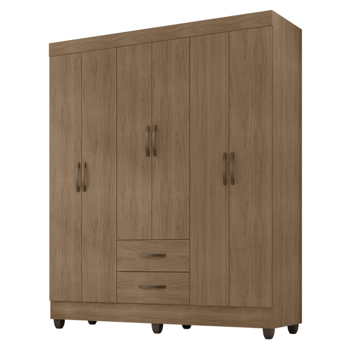Guarda Roupa Casal com 6 Portas Guararapes Carvalho Oak