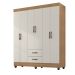 Guarda Roupa Casal com 6 Portas Guararapes Nature Off White