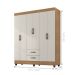 Guarda Roupa Casal com 6 Portas Guararapes Nature Off White