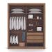 Guarda Roupa Flex com Espelho Hungria Nature Fendi