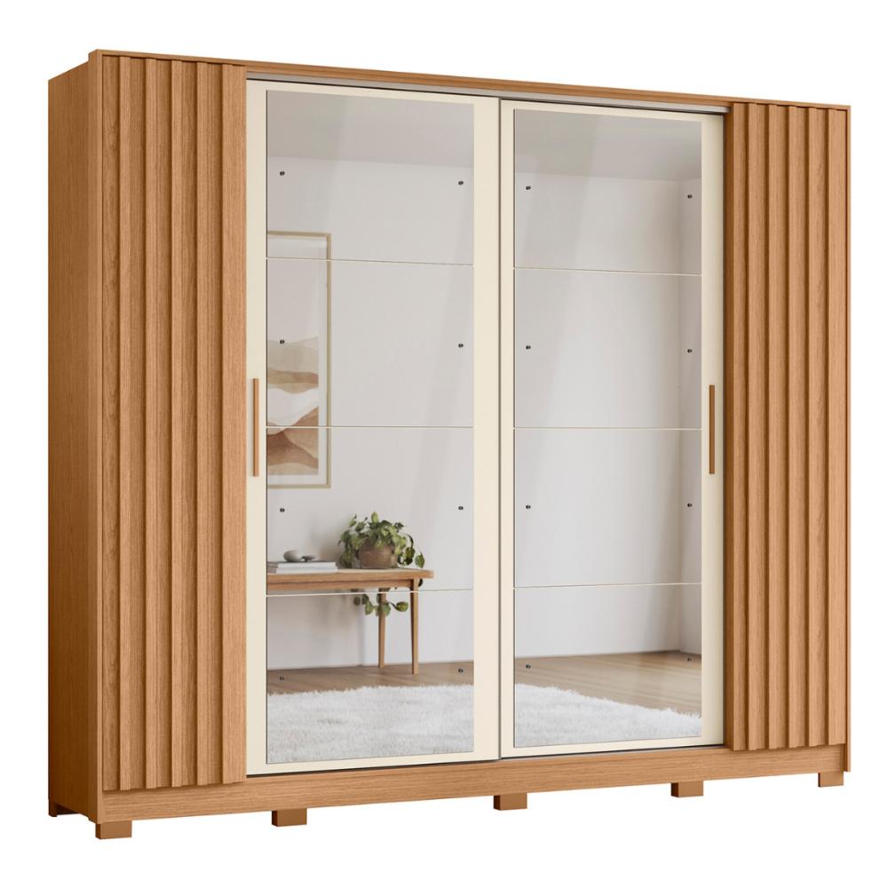 Guarda Roupa Laura 8 Espelhos Freijo Off White