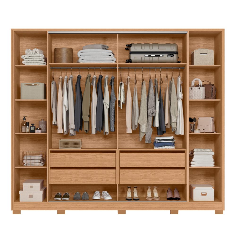 Guarda Roupa Laura 8 Espelhos Freijo Off White