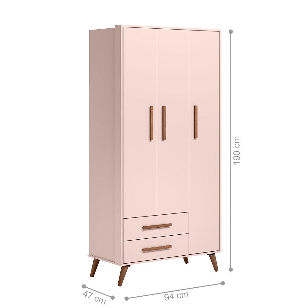 Guarda Roupa Retro Adrano Rosa