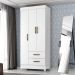 Guarda Roupa Solteiro com 3 Portas Vidigal Branco  