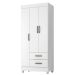 Guarda Roupa Solteiro com 3 Portas Vidigal Branco  
