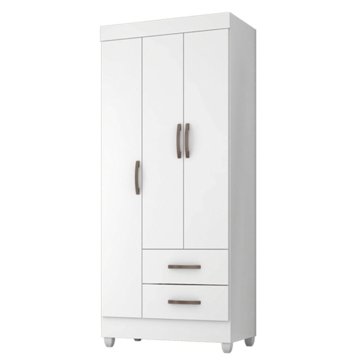Guarda Roupa Solteiro com 3 Portas Vidigal Branco  