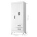 Guarda Roupa Solteiro com 3 Portas Vidigal Branco  