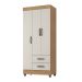 Guarda Roupa Solteiro com 3 Portas Vidigal Nature Off White  