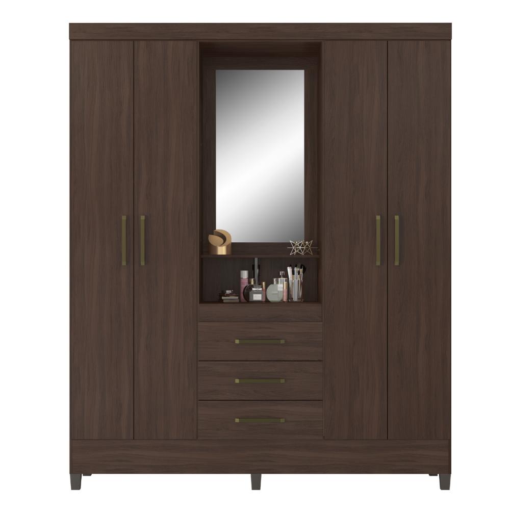 Guarda Roupa Urano 4 Portas Cafe Touch