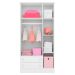Guarda Roupa com 3 Portas e Cômoda Hamilton Branco Branco