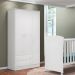 Guarda Roupa com 3 Portas e Cômoda Hamilton Branco Branco