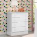 Guarda Roupa com 3 Portas e Cômoda Hamilton Branco Branco