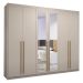 Guarda Roupa com 6 Portas com Espelhos Múrcia Fendi