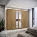 Guarda Roupa com 6 Portas com Espelhos Múrcia Nature