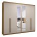 Guarda Roupa com 6 Portas com Espelhos Múrcia Nature Fendi