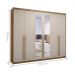 Guarda Roupa com 6 Portas com Espelhos Múrcia Nature Fendi